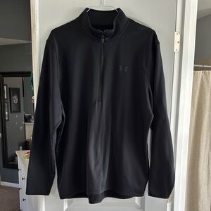 Men's Under Armour Quarter Zip Blacn  Performance Jacket with High Collar XXL